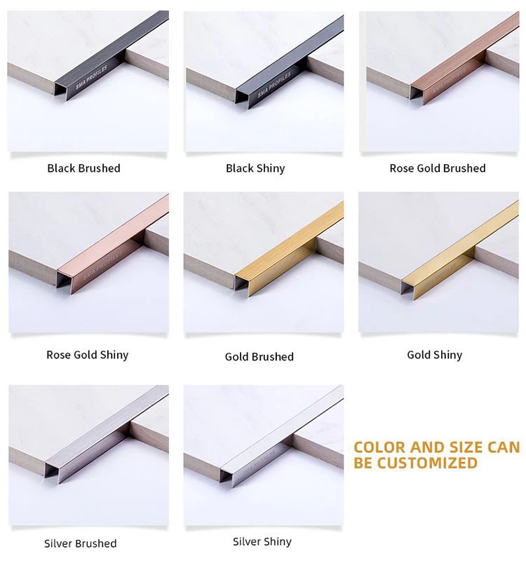 4 stainless decorative tile accessories