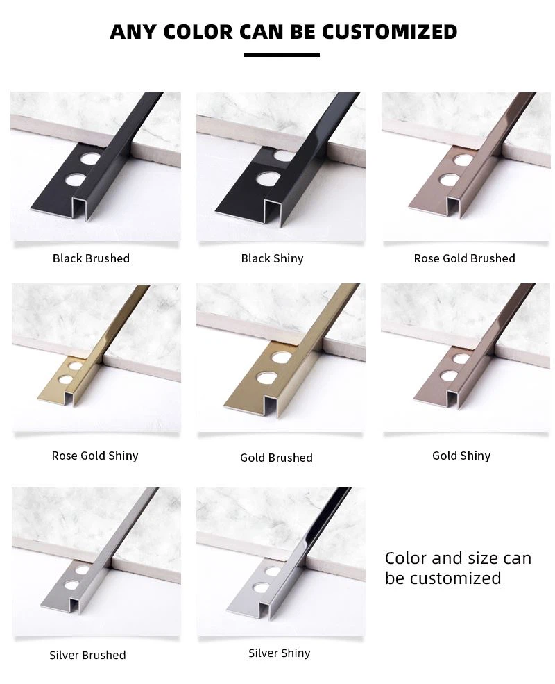 4 polished stainless steel angle trim color