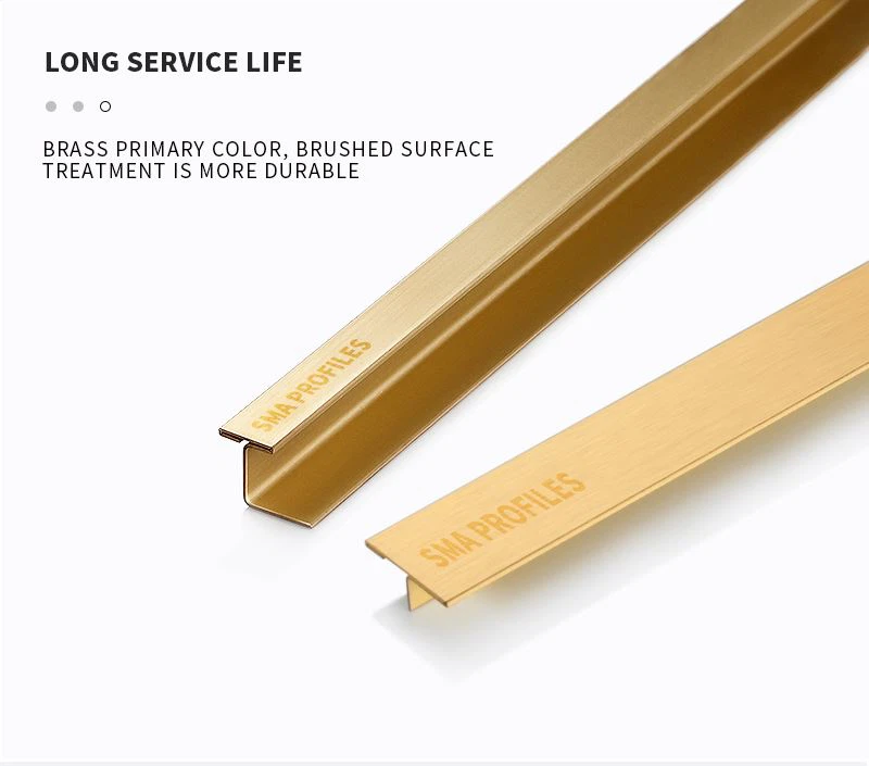 3 satin brass transition strip