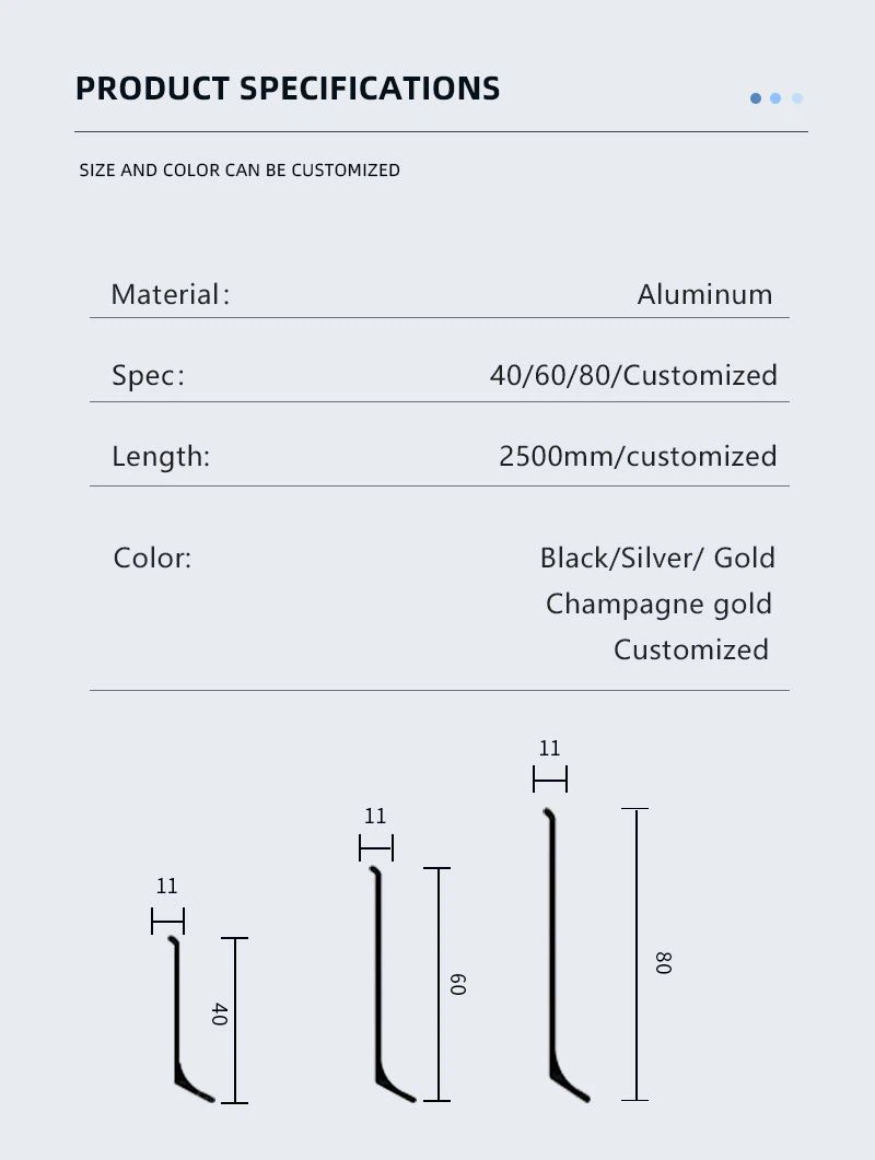 7. flat aluminium skirting 7. flat aluminium skirting