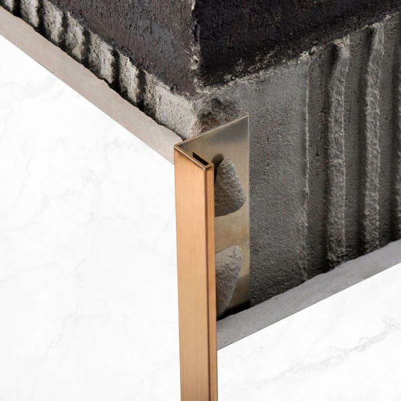 5. corridor floor stainless tile trim