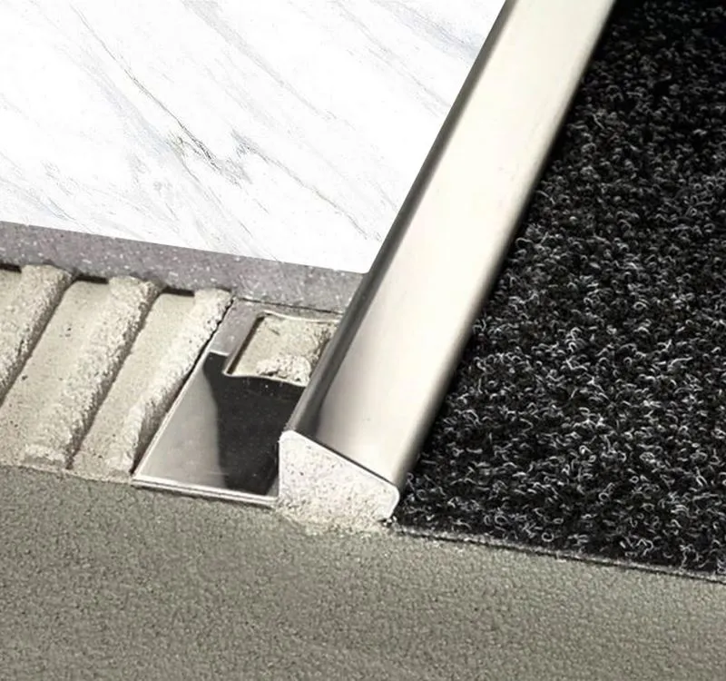 2 stainless steel floor transition profile