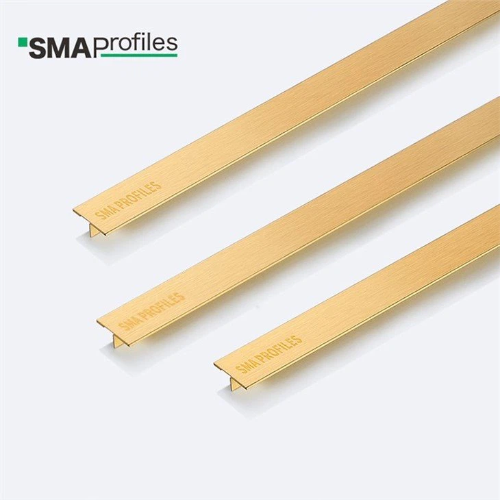 genesis brushed brass tile trim