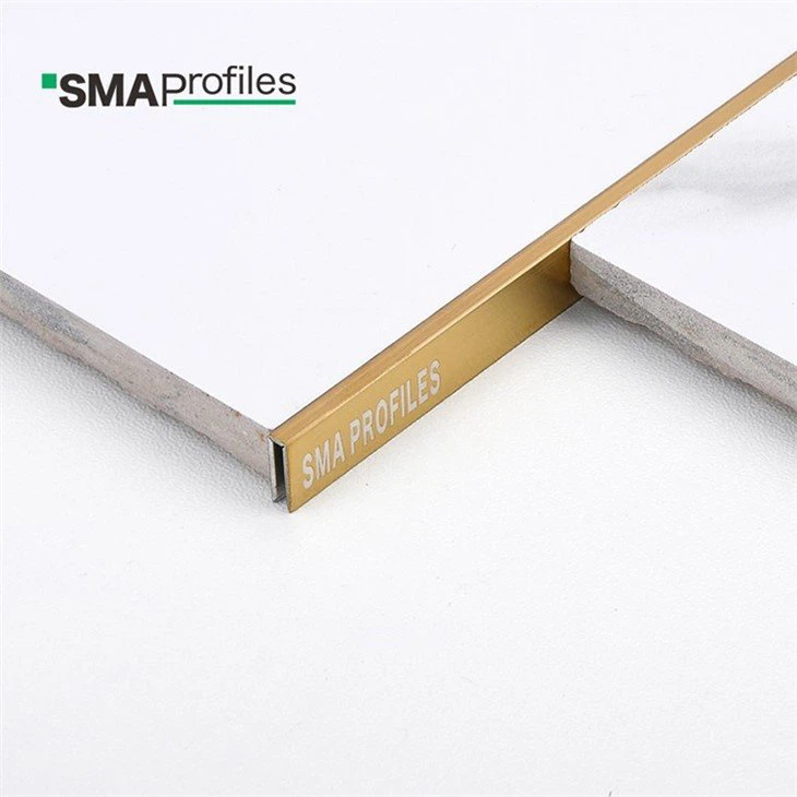 polished rose gold u edge profile for furniture