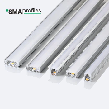 Profil aluminium dengan strip LED untuk dinding