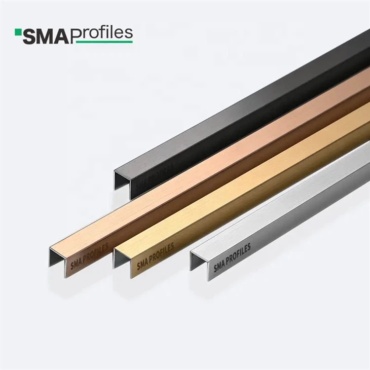Profil Berbentuk U Stainless Steel Untuk Dekorasi Interior